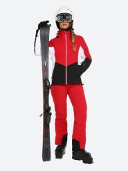 Fischer Kurtka narciarska "Stella" w kolorze czerwono-czarno-białym rozmiar: XL. Białe kurtki narciarskie i snowboardowe damskie FISCHER, xl, bez wzorów, bez kaptura, narciarskie. Za 709.99 zł.