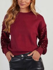 Milan Kiss Sweter w kolorze czerwonym rozmiar: M. Czerwone swetry klasyczne damskie Milan Kiss, m, bez kołnierzyka. Za 187.07 zł.