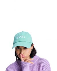 Czapka dla Kobiety SUMMER BREEZY Zielony. Zielone czapki z daszkiem damskie Roxy, bez wzorów, z bawełny. Za 129.99 zł.