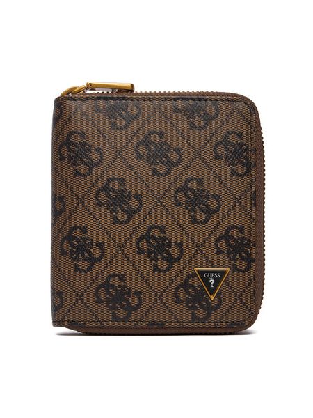 Guess Portfel SMMALO LEA02 Brązowy. Brązowe portfele męskie Guess, z aplikacjami, ze skóry. Za 329.99 zł.