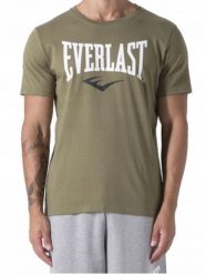 Koszulka Męska Everlast T-Shirt Sportowa Khaki Bawełniana. Zielone t-shirty męskie Everlast, l, bez wzorów, z bawełny, bez kołnierzyka. Za 69.00 zł.
