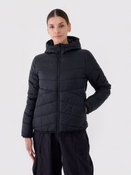 4F Dwustronna kurtka puchowa w kolorze czarnym rozmiar: M. Czarne kurtki damskie 4f, m, bez wzorów, z puchu, bez kaptura. Za 274.10 zł.