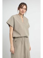Josephine & Co Bluzka "June" w kolorze khaki rozmiar: 42. Brązowe bluzki damskie Josephine & Co, bez wzorów, z bawełny, bez kołnierzyka, bez ramiączek. Za 195.99 zł.