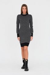 GUESS Czarna sukienka. Czarne sukienki damskie Guess, na co dzień, s, z aplikacjami, bez kołnierzyka, bez ramiączek. W wyprzedaży za 563.99 zł.