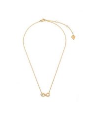 Guess Naszyjnik JUBN06 047JW Złoty. Żółte naszyjniki damskie Guess, ze stali. Za 248.99 zł.