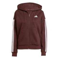 Damska bluza dresowa adidas Essentials 3-Stripes. Białe bluzy bez kaptura damskie Adidas, z dresówki. W wyprzedaży za 227.00 zł.