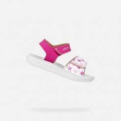 Sandały GEOX B SANDAL LIGHTFLOPPY B Rose. Białe sandały damskie Geox, z syntetyku, bez zapięcia. Za 146.99 zł.