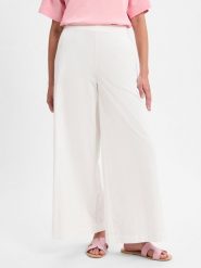 Marie Lund spodnie materiałowe Kobiety Bawełna biały, 42. Białe spodnie materiałowe damskie Marie Lund, bez wzorów, z bawełny, eleganckie. Za 229.95 zł.
