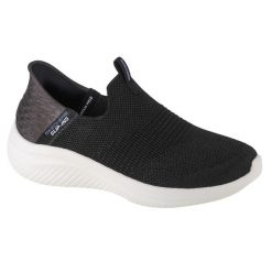 Buty sportowe Sneakersy damskie, Skechers Ultra Flex 3.0 Smooth Step Slip-ins. Czarne buty sportowe na co dzień damskie Skechers, bez wzorów, trekkingowe. Za 349.99 zł.