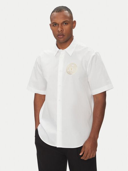 Versace Jeans Couture Koszula 78GALY11 Biały Regular Fit. Białe koszule męskie Versace Jeans Couture, m, bez wzorów, z bawełny, bez kołnierzyka, bez ramiączek. Za 379.99 zł.