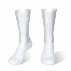 Skarpety rowerowe Aero Whiteline z silikonowym paskiem lato. Białe skarpetki damskie BIKEFLOW, bez wzorów. Za 56.51 zł.