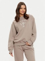 Guess Bluza V5RQ12 KC3D2 Szary Regular Fit. Szare bluzy bez kaptura damskie Guess, xs, z bawełny. Za 209.99 zł.