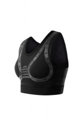 Biustonosz sportowy biomechaniczny damski Floky Supporter T2. Czarne biustonosze sportowe damskie FLOKY, bez wzorów, z materiału. Za 289.99 zł.