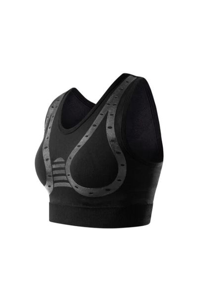 Biustonosz sportowy biomechaniczny damski Floky Supporter T2. Czarne biustonosze sportowe damskie FLOKY, bez wzorów, z materiału. Za 289.99 zł.