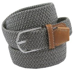 Pleciony Pasek Elastyczny, Casualowy, Parciany -ALTIES - Popielaty Melanż. Szare paski męskie Alties, bez wzorów, z elastanu. Za 59.00 zł.
