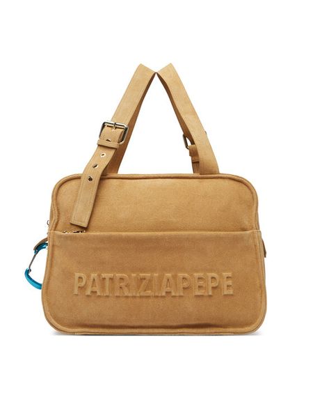 Patrizia Pepe Torebka 2B0125/L152-B880 Beżowy. Brązowe torebki klasyczne damskie Patrizia Pepe, bez wzorów, ze skóry, bez dodatków. Za 1,439.00 zł.