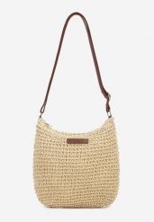 Beżowa Torebka Boho z Plecionki z Regulowanym Paskiem Magnolla. Brązowe torebki klasyczne damskie Renee, bez wzorów, bez dodatków. Za 69.99 zł.