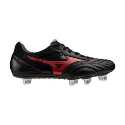 Buty do rugby Mizuno Waitangi PS. Czarne buty sportowe na co dzień damskie Mizuno, z materiału, bez zapięcia, do biegania. Za 606.90 zł.
