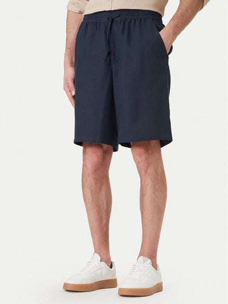 Guess Szorty sportowe F6GD01 WN202 Granatowy Regular Fit. Niebieskie szorty męskie Guess, l, z syntetyku. Za 328.99 zł.