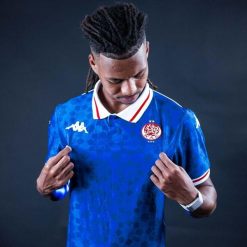 Koszulka trzecia Wydad AC 2025/26. Niebieskie t-shirty sportowe męskie Kappa, bez ramiączek, do piłki nożnej. Za 386.00 zł.