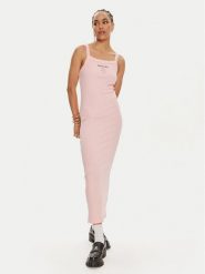 ROTATE Sukienka letnia Vigdis 1124431011 Różowy Slim Fit. Czerwone sukienki damskie ROTATE, na lato, s, bez wzorów, z bawełny, bez kołnierzyka, bez ramiączek. Za 379.99 zł.