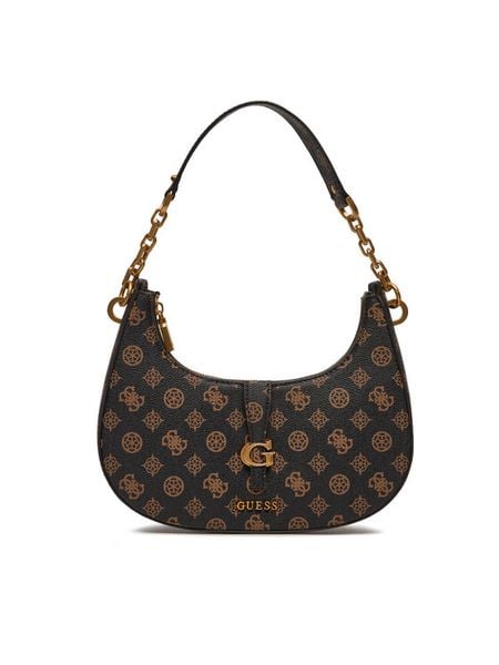 Guess Torebka Kuba HWPA93 29180 Beżowy. Brązowe torebki klasyczne damskie Guess, z aplikacjami, ze skóry, bez dodatków. Za 290.99 zł.