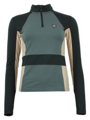 Peak Mountain Koszulka funkcyjna "Anath" w kolorze czarno-szarym rozmiar: XL. Czarne bluzki sportowe damskie Peak Mountain, xl, bez wzorów, z materiału, bez ramiączek. Za 100.99 zł.