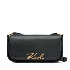 Torebka KARL LAGERFELD. Czarne listonoszki damskie Karl Lagerfeld, bez wzorów, bez dodatków. Za 639.99 zł.