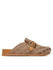 Guess Klapki FLPGAL FAL06 Beżowy. Brązowe klapki damskie Guess, z aplikacjami, z materiału, bez obcasa. Za 549.99 zł.