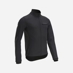 Second Life - Kurtka zimowa na rower szosowy Triban RC100 - Stan Doskonały. Czarne kurtki męskie VAN RYSEL, na zimę, s, bez wzorów, z materiału, bez kaptura. Za 126.99 zł.