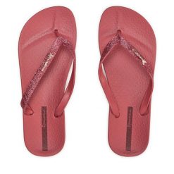 Japonki Ipanema. Czerwone klapki damskie Ipanema, bez wzorów, bez obcasa. Za 89.99 zł.