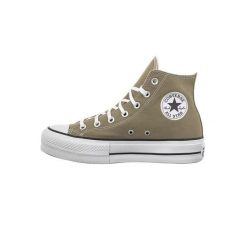 Buty Converse Chuck Taylor All Star Lift Zielony oliwkowy. Białe buty sportowe na co dzień damskie Converse, bez wzorów, z materiału. Za 308.15 zł.