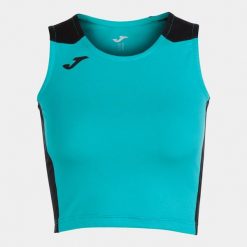 Tank top do biegania damski Joma Record II Crop top. Czarne topy damskie Joma, s, bez wzorów, bez kołnierzyka. W wyprzedaży za 121.10 zł.