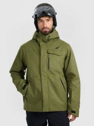 4F Kurtka narciarska membrana 10000 męska - khaki 3XL. Brązowe kurtki narciarskie i snowboardowe damskie 4f, m, bez wzorów, z materiału, bez kaptura, narciarskie. Za 699.99 zł.