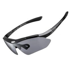 Polaryzacyjne okulary rowerowe ROCKBROS. Brązowe okulary przeciwsłoneczne męskie ROCKBROS, z materiału. Za 103.60 zł.