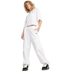 Koszulka Puma Wardrobe Ess Oversized Short Tee Bl, Kobiety. Białe bluzki sportowe damskie Puma, l, bez wzorów, z bawełny, bez ramiączek. Za 290.00 zł.