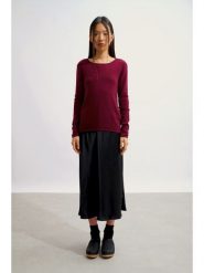 AUTHENTIC CASHMERE Kaszmirowy sweter "Epéna" w kolorze bordowym rozmiar: L. Czerwone swetry klasyczne damskie AUTHENTIC CASHMERE, l, z kaszmiru, bez kołnierzyka. Za 347.99 zł.