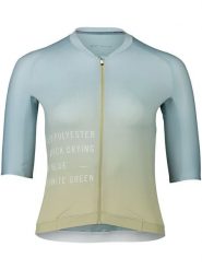 POC Koszulka kolarska "Pristine" w kolorze błękitno-zielonym rozmiar: XL. Niebieskie bluzki sportowe damskie POC, xl, bez wzorów, z materiału, bez ramiączek. Za 270.45 zł.