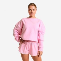 Bluza fitness damska Domyos crop. Czerwone bluzy sportowe damskie DOMYOS, l, bez wzorów, z bawełny, bez ramiączek, krótkie, bez kaptura. Za 79.99 zł.