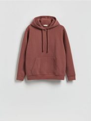 Bluza z kapturem - bordowy. Czerwone bluzy z kapturem męskie Reserved, l, z bawełny. Za 129.99 zł.