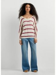 Pepe Jeans Sweter "Alberta" w kolorze kremowym rozmiar: S. Brązowe swetry klasyczne damskie Pepe Jeans, s, z bawełny, bez kołnierzyka. Za 148.96 zł.