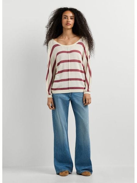 Pepe Jeans Sweter "Alberta" w kolorze kremowym rozmiar: S. Brązowe swetry klasyczne damskie Pepe Jeans, s, z bawełny, bez kołnierzyka. Za 148.96 zł.