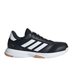 Buty adidas Ligra 8 In M IH0526 czarne. Czarne buty sportowe na co dzień męskie z gumy, bez zapięcia. Za 362.20 zł.