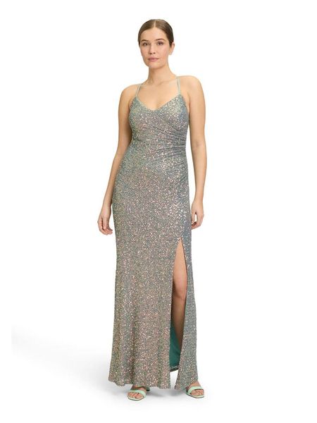 Vera Mont Sukienka w kolorze błękitnym rozmiar: 42. Niebieskie sukienki damskie Vera Mont, bez wzorów, bez kołnierzyka, bez ramiączek, maxi. Za 292.61 zł.