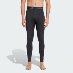 Legginsy TECHFIT COLD.RDY Training Long. Czarne bielizna termoaktywna męska Adidas, m, bez wzorów, z materiału. W wyprzedaży za 222.30 zł.