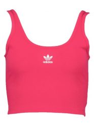 Adidas Top w kolorze różowym rozmiar: 32. Różowe topy damskie Adidas, bez wzorów, prążkowane, bez kołnierzyka. Za 35.10 zł.