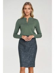 Nife Bluzka w kolorze khaki rozmiar: 36. Brązowe bluzki damskie Nife, bez wzorów, bez kołnierzyka, bez ramiączek. Za 135.81 zł.