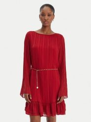 Guess Sukienka codzienna W6RK37 WJ712 Czerwony Regular Fit. Czerwone sukienki damskie Guess, na co dzień, l, z aplikacjami, z syntetyku, bez kołnierzyka, bez ramiączek, proste. Za 659.99 zł.