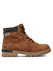 Mustang Trapery 4142-602 Brązowy. Brązowe buty zimowe męskie Mustang, ze skóry, bez zapięcia. Za 359.99 zł.