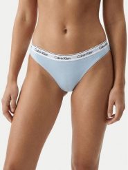 Calvin Klein Underwear Stringi 000QD5043E Błękitny. Niebieskie stringi damskie Calvin Klein Underwear, xl, bez wzorów, z bawełny. Za 79.99 zł.
